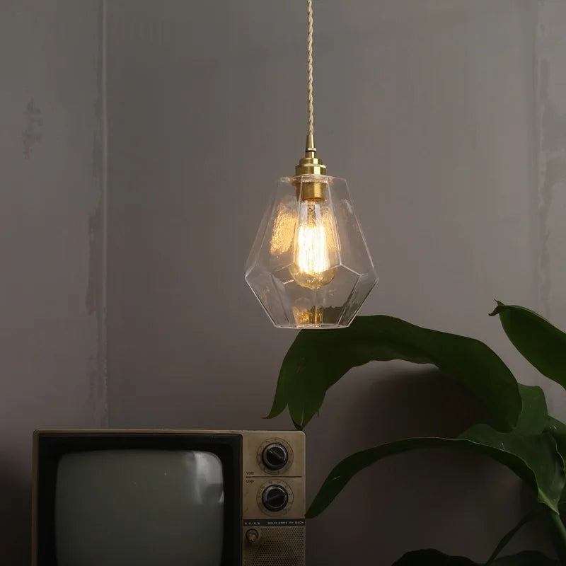 Afralia™ Nordic Clear GlassLED Hanging Lamp for Modern Pendant Lights Decoration