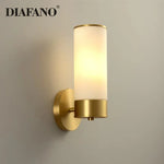 Luxury LED Wall Sconce: Elegant Copper Glass Indoor Light for Home Decor