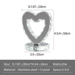 Modern LED Crystal Stainless Steel Desk Lamp for Bedroom and Outdoor Lighting