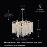 Crystal Tassel Chandelier: Elegant Dining Room Pendant Light Fixtures
