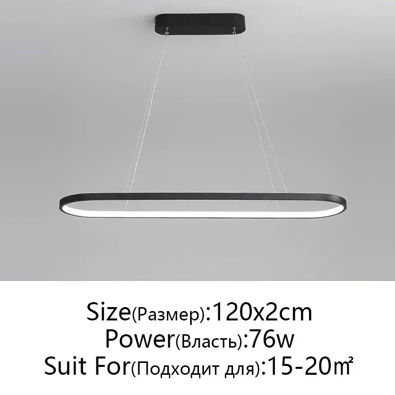 Modern LED Pendant Lamp for Living Room, Restaurant, Bedroom Decor - Remote Control