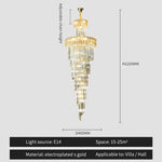 Crystal Chandelier: Elegant Villa Living Room Lighting