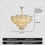 Light Crystal Chandelier: European Style for Living, Dining & Study Rooms