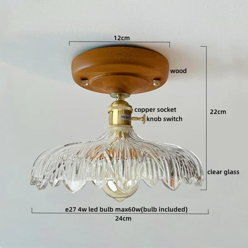 Colorful Glass LED Ceiling Lamp Modern Style Light Fixture