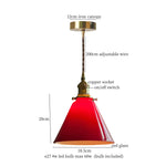 Afralia™ Cream Glass Copper LED Pendant Lamp for Kitchen Bedroom Living Room