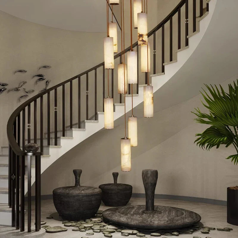 Stylish LED Pendant Chandeliers for Living Room Staircase Indoor Lighting
