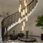 Stylish LED Pendant Chandeliers for Living Room Staircase Indoor Lighting