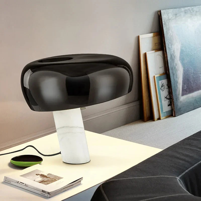 Marble Touch Table Lamp for Living Room Bedroom Study Desk Decor