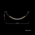 Long Curve Ceiling Chandelier for Modern Living Room and Villa Decor