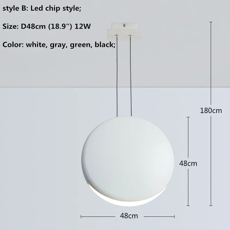 Nordic Bar Modern LED Pendant Light Resin Lustre Dining Room Hanging Lamp