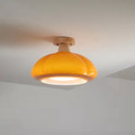Pumpkin Glass LED Ceiling Light Fixture for Modern Home Lighting