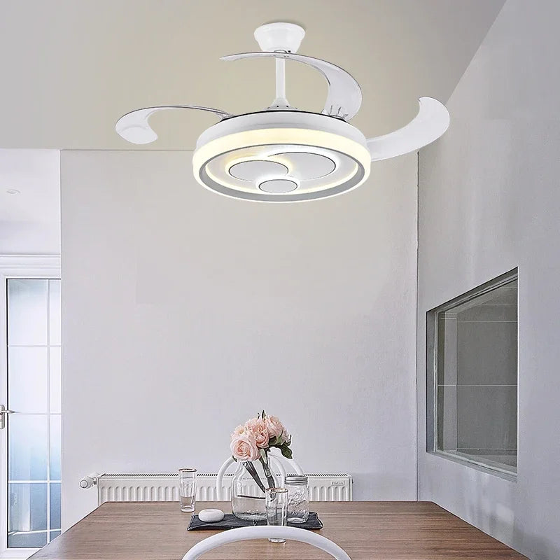 Luxury Chandelier Fan with Light Remote Control - LED Ceiling Fans