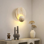 Yellow Travertine LED Wall Lights for Nordic Modern Home Decor
