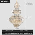 Crystal Villa Chandelier Pendant - Modern European Style Luxury Hotel Lobby Light