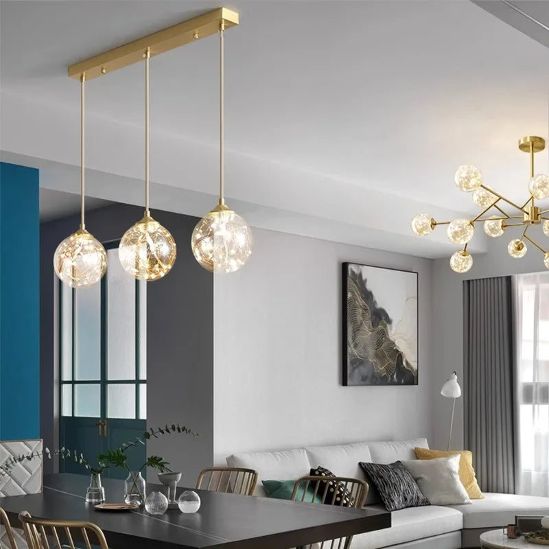 Modern Chandeliers: Dining Room Pendant Lights for Ceiling - Indoor Hanging Lamps