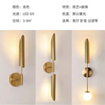 Golden Inclined Tube Wall Lamp for Modern Luxury Decor in Living Room