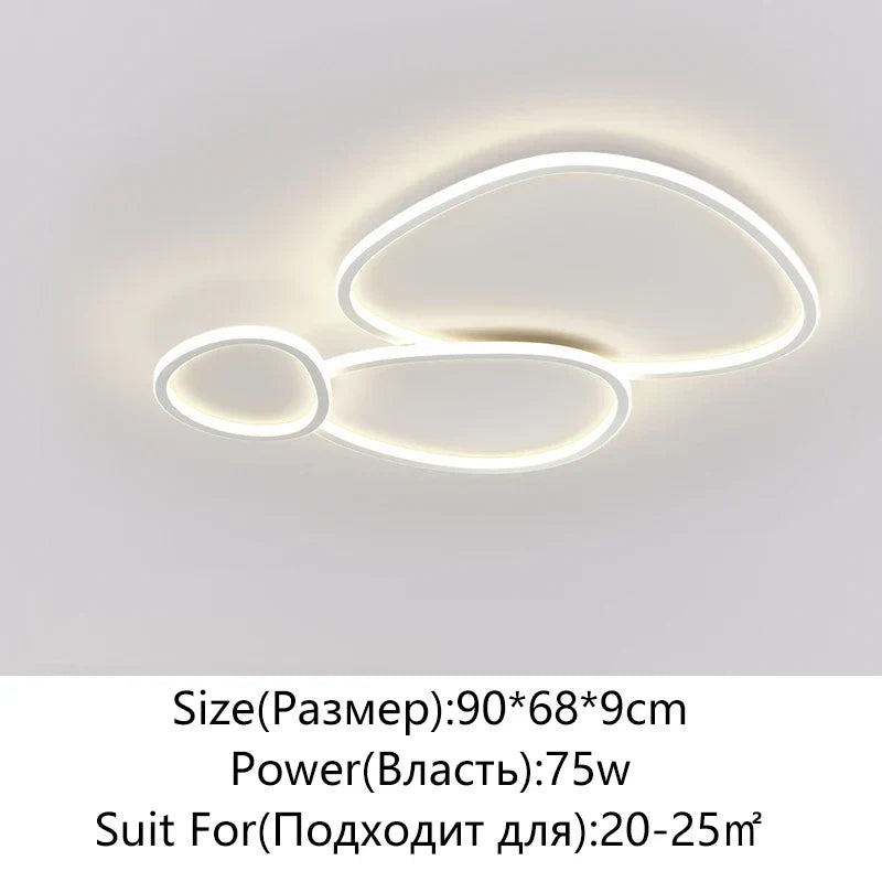Cobblestone LED Ceiling Lights Living Room Chandelier for Modern Home Decor