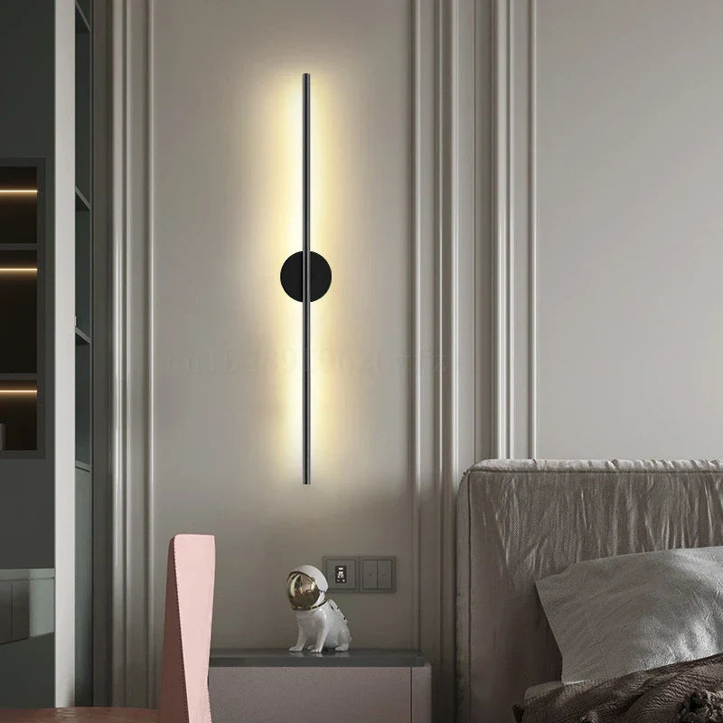 Linear Tube LED Wall Lamp, Modern Minimalist Up Down Sconce for Bathroom, Bedside & Mirror