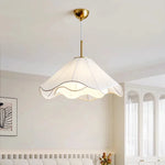 Nordic Fabric LED Chandelier Modern White E27 Pendant Lights Dining Room Art Decor