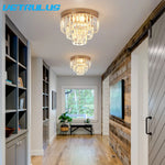Crystal LED Ceiling Chandelier for Kitchen Island, Living Room, Dining Room Lighting