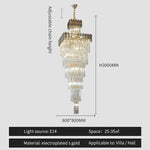 Nordic Duplex Villa Crystal Chandelier for Luxury Spaces