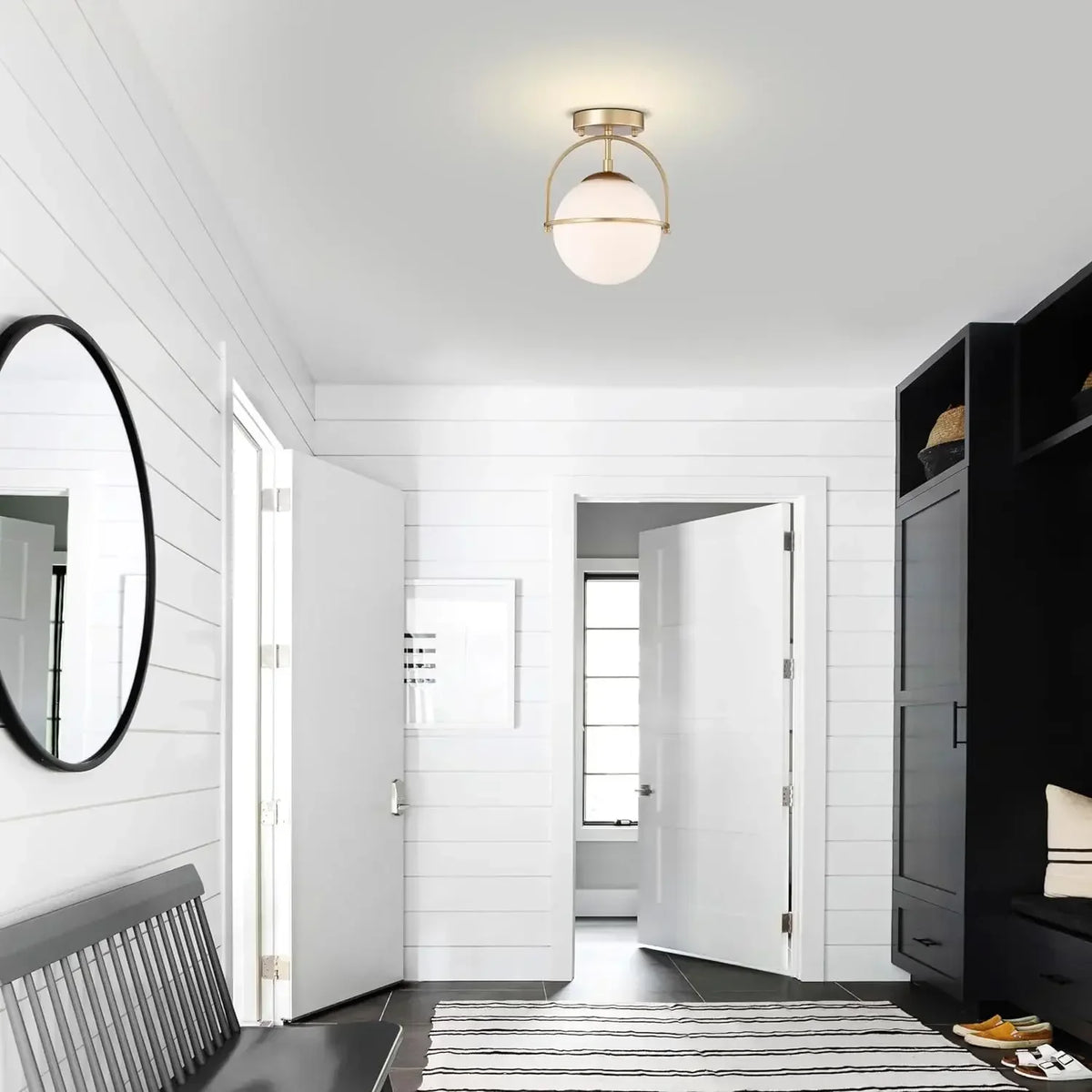 Glass Ball Suspension Ceiling Light for Living Room