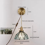 Copper Glass LED Wall Light for Modern Nordic Living Room Bedroom