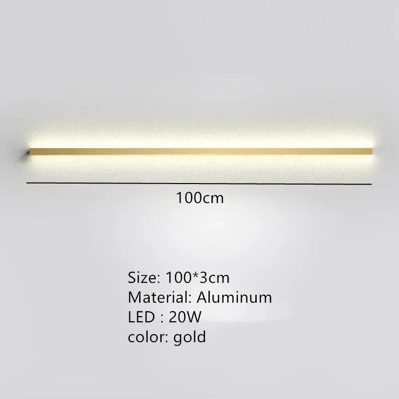 Modern Dimmable Long Wall Lamp for Bedroom and Living Room