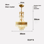 Crystal Water Drop Chandelier for Kitchen Dining Room