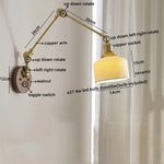 LED Wall Light Walnut Copper Modern Style Hallway Bedroom Living Room