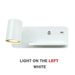 Wireless Charging Wall Lamp USB GU10 5W Switch Sconce for Modern Interior Lighting