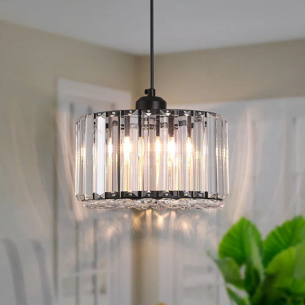 Glass Led Pendant Light Modern Ceiling Lamp Adjustable Living Dining Room