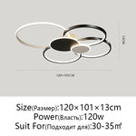 Modern LED Chandelier with Remote Control for Living Room & Bedroom Lighting