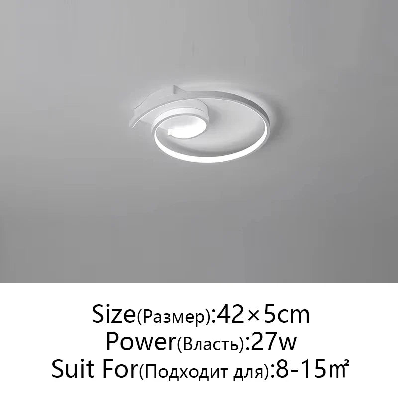 Modern Nordic Art LED Ceiling Lamp for Bedroom & Study
