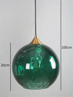 Glass Ball Pendant LED Chandelier for Bedroom Dining Room Kitchen