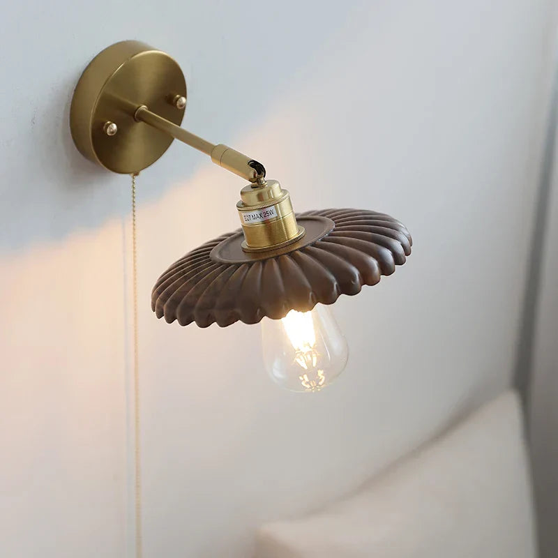 LED Wall Lamp Walnut Wood Stair Light Fixture