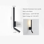 Rotatable LED Wall Mount Bedside Reading Lamp - Modern Minimalist Sconce Light
