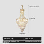 Elegant Simple Staircase Chandelier LED Livingroom Villa Creative Hotel Lighting
