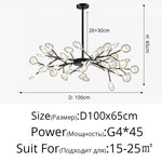 Modern LED Chandelier - Luxurious Nordic Firefly Lamp for Home Indoor Lighting