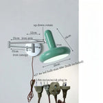 Swing Arm LED Wall Lamp Cream for Living Room Bedside Mirror Light