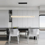 Art Deco Marble Steel Chandelier: Modern LED Black Gold Lighting for Dinning Room
