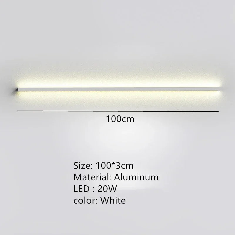 Modern Dimmable Long Wall Lamp for Bedroom and Living Room