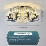 Luxury Crystal Ceiling Light for Living Room, Bedroom, Dining - Modern and Simple