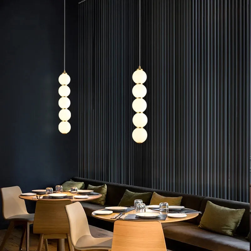 Glass Ball Chandelier Pendant Light for Living Bedroom