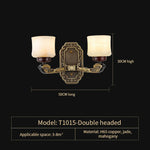 Luxury Copper Marble Chandelier for Living Room in New Chinese Style