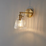 Clear Glass Copper Knob LED Wall Lights | Modern Nordic Design