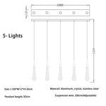 LED Crystal Chandelier for Home Decor & Lighting - Modern & Elegant Ceiling Light
