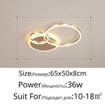 White Gold LED Chandelier for Living Room Study Parlor, Modern Indoor Lighting