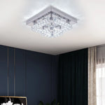 Crystal LED Flush Mount Ceiling Light for Kitchen Hallway - Modern Chandelier Fixture