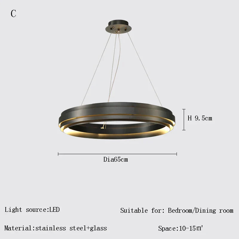 Gold Ring Chandelier: Modern Italian Design for Stylish Living Spaces